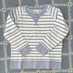 TBBC: Striped Kids Cassidy Crewneck- Blue and White